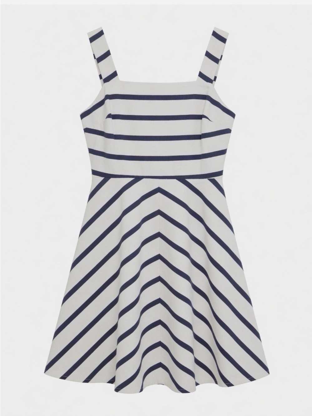 Draper James White and Navy Striped Sundress Sz 10